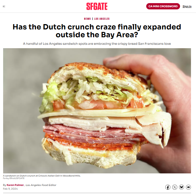 Dutch crunch bread is having a moment in Los Angeles